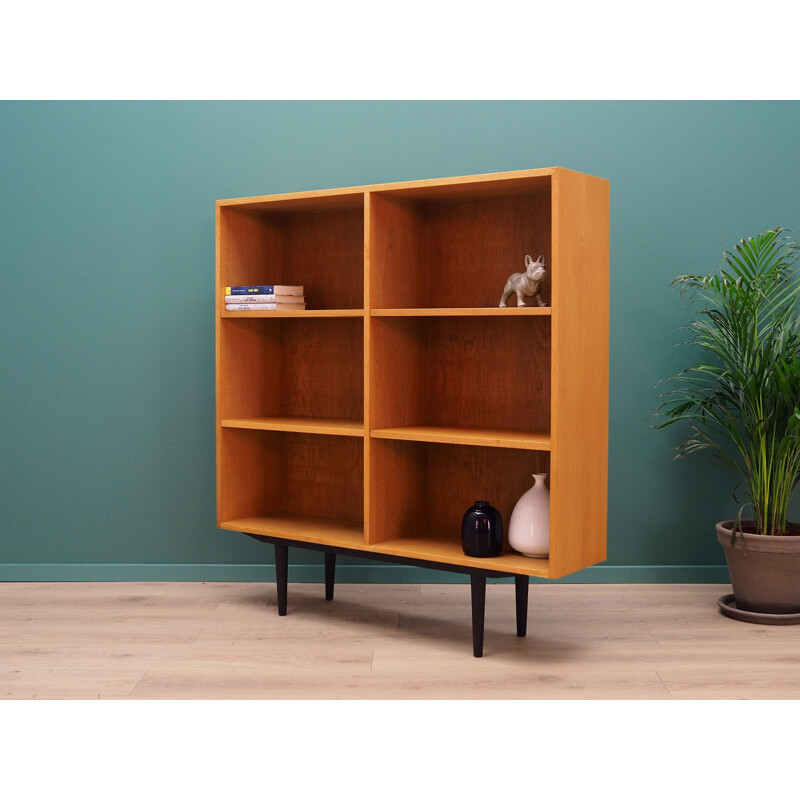 Vintage bookcase in ash by SKM Workshop, 1960-70s