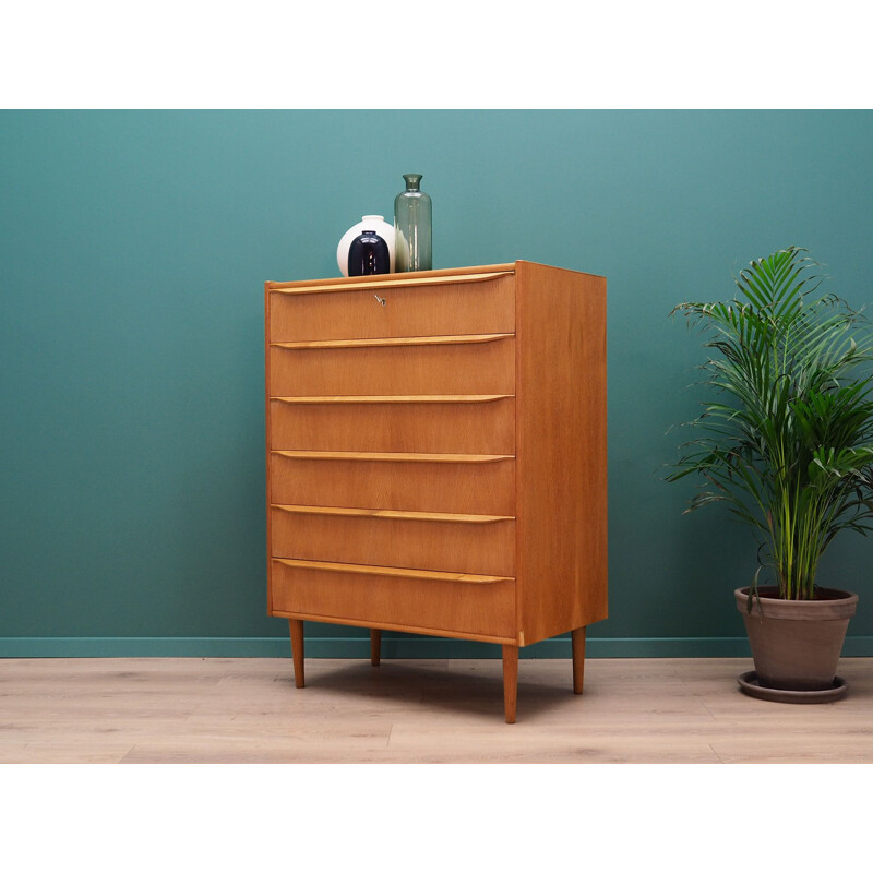 Vintage chest of drawers in ash, Denmark, 1960s