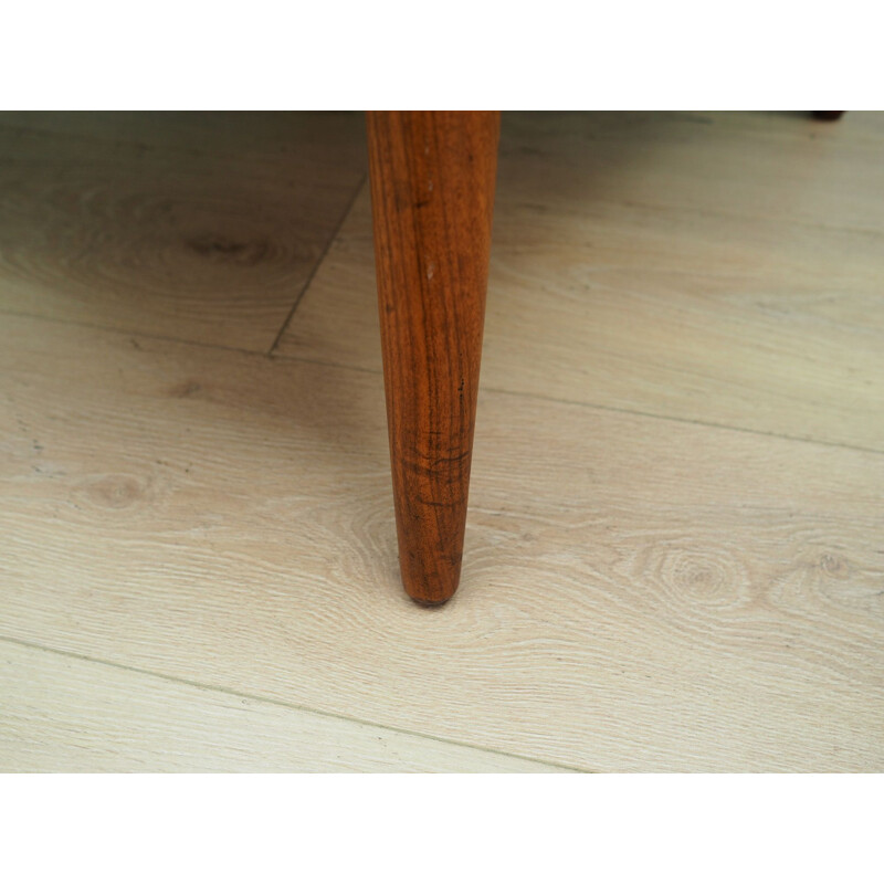 Vintage teak ang green velvet amrchair, Denmark, 1970s