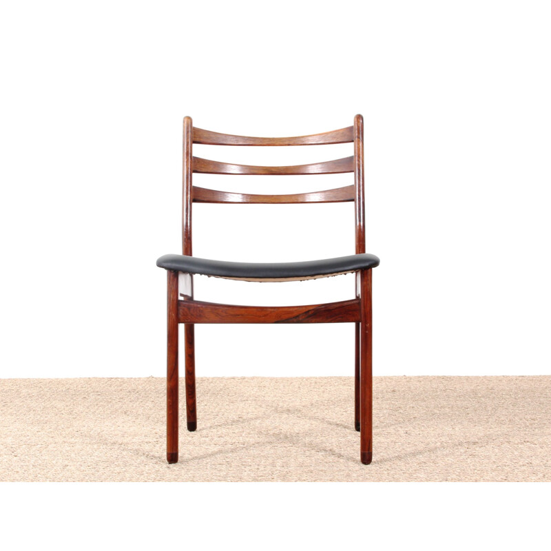 Suite of 4 vintage scandinavian rosewood chairs