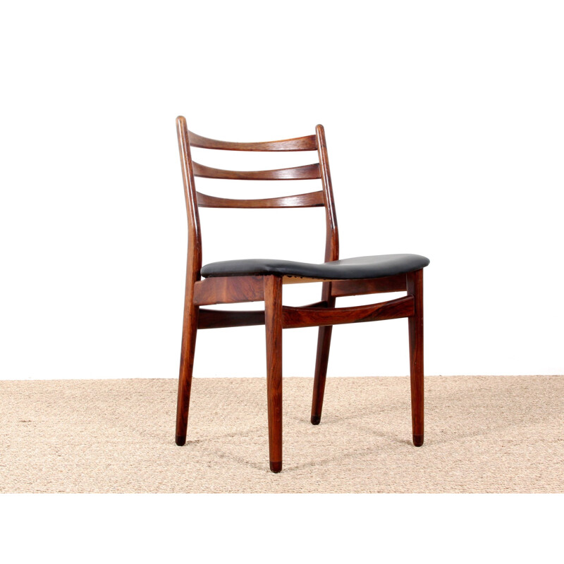 Suite de 4 chaises vintage scandinaves en palissandre