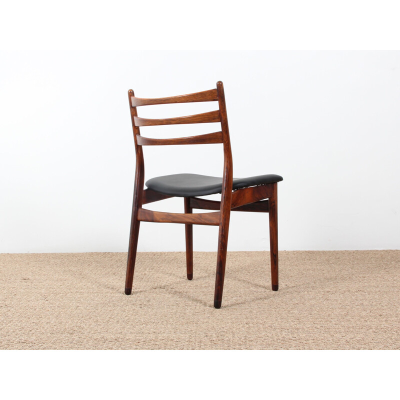 Suite of 4 vintage scandinavian rosewood chairs