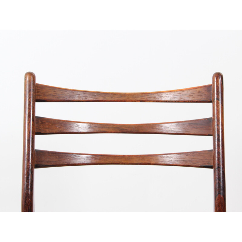 Suite of 4 vintage scandinavian rosewood chairs