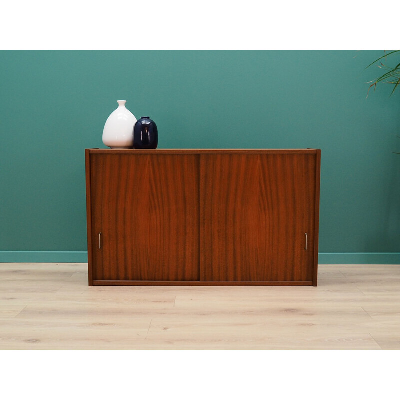 Vintage teak wall sideboard, 1960s