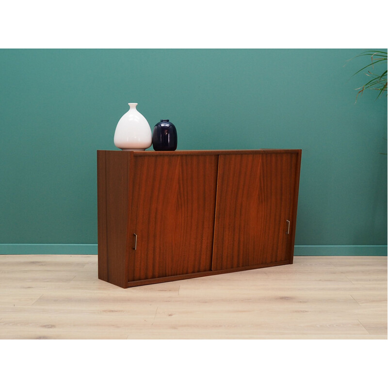 Vintage teak wall sideboard, 1960s