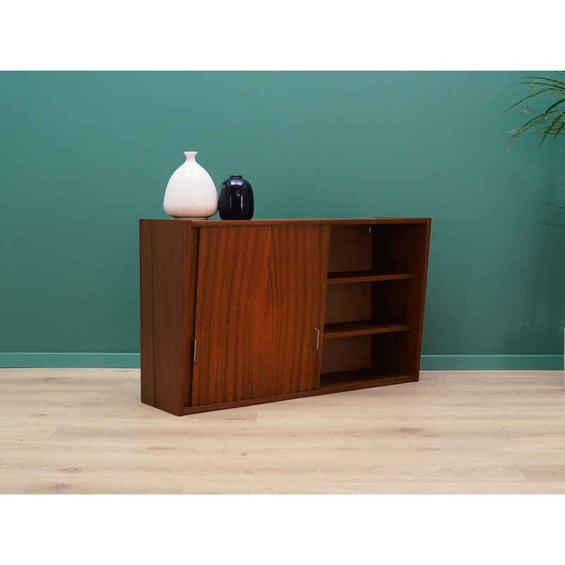 Vintage teak wall sideboard, 1960s