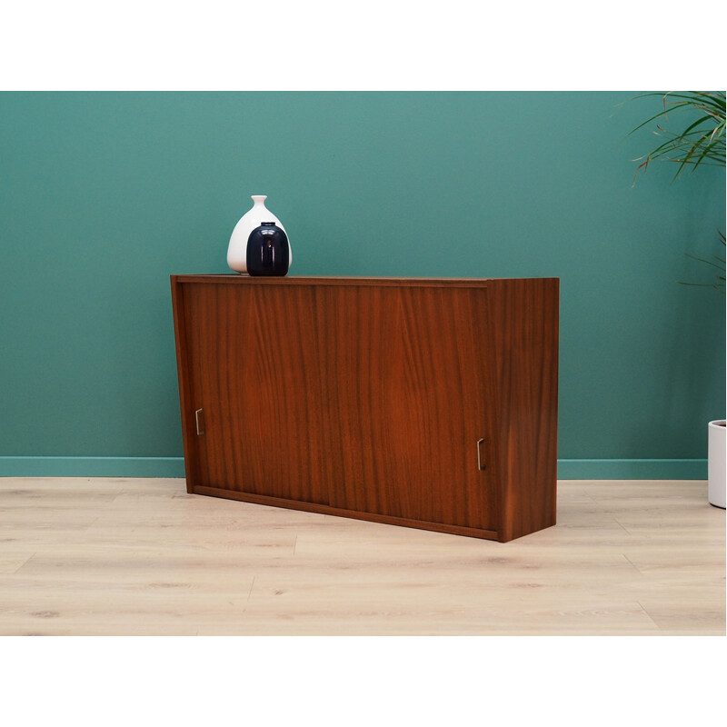 Vintage teak wall sideboard, 1960s