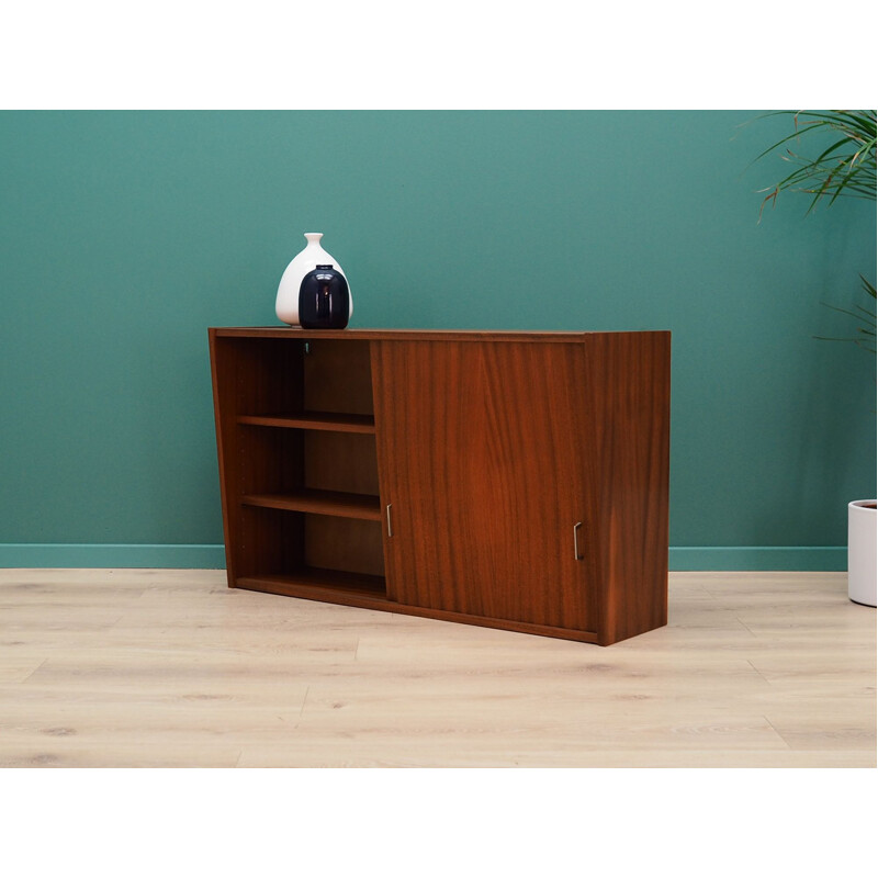 Vintage teak wall sideboard, 1960s