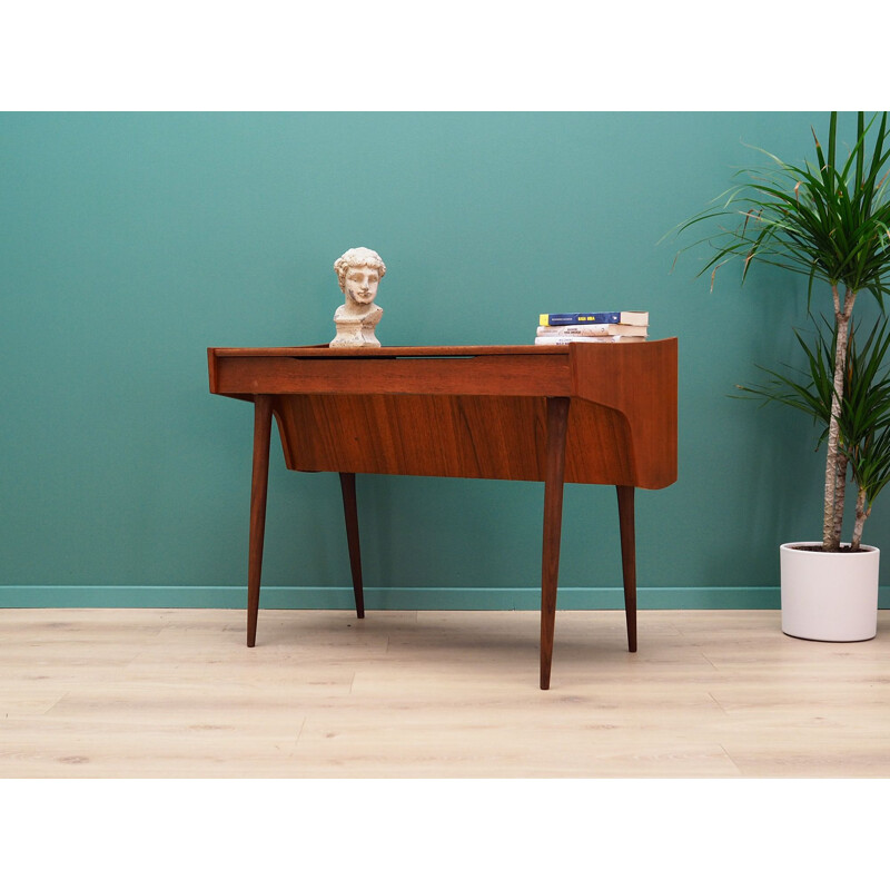 Vintage teak dressing table with mirror, 1960s