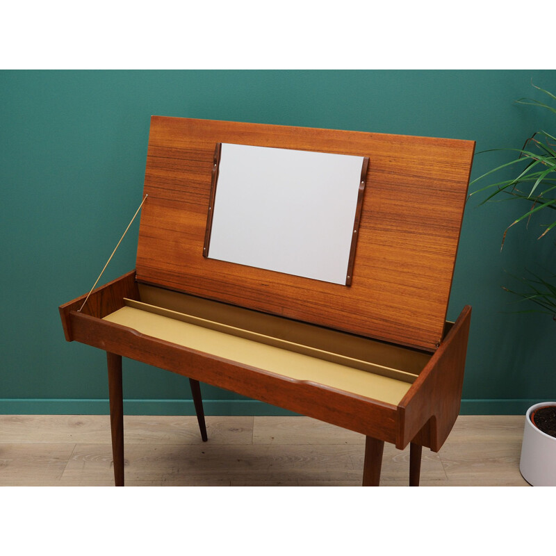 Vintage teak dressing table with mirror, 1960s