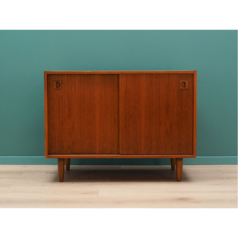 Petit buffet vintage en placage de teck, 1960-70