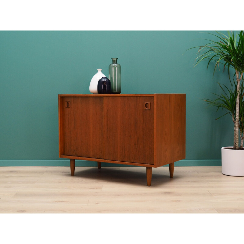 Vintage small sideboard in teak veneer, 1960-70s