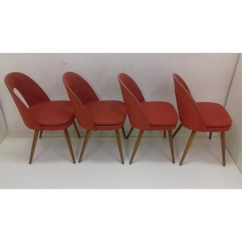 Suite de 4 chaises de salle à repas d'Antonín Šuman, 1960