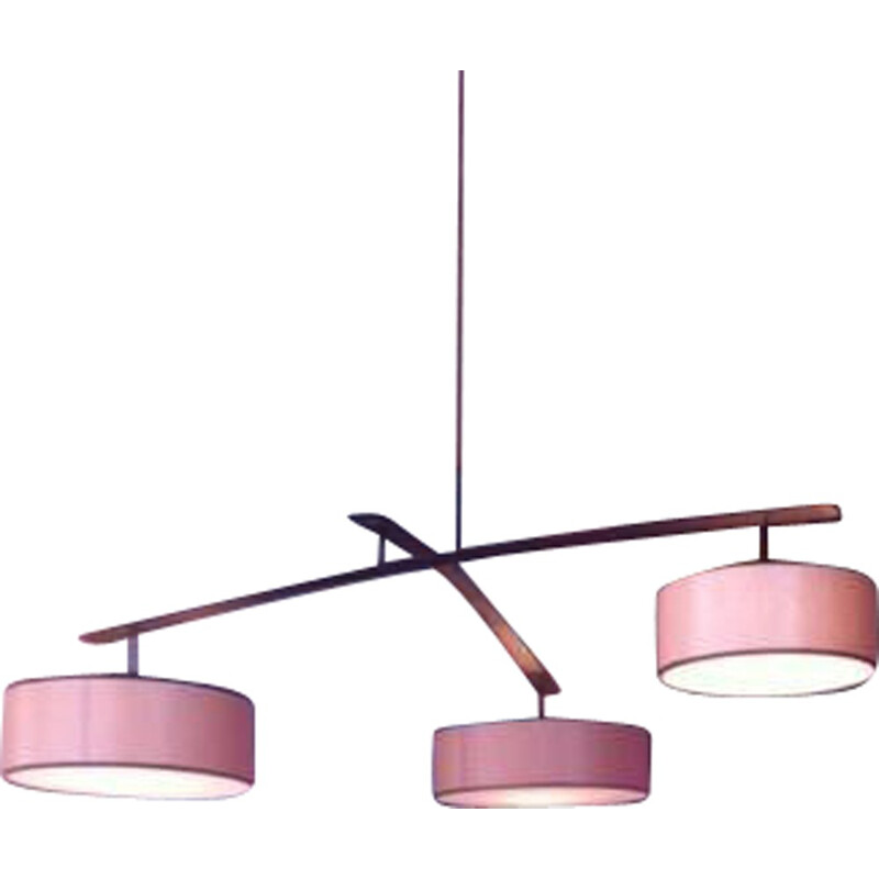 Vintage aerial pendant lamp with 3 shades, 2000