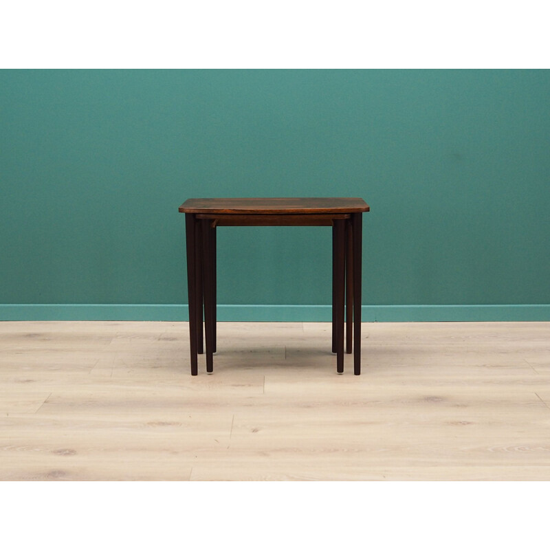 Pair of Vintage rosewood danish nesting tables 1960