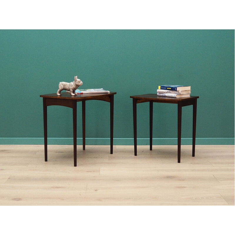 Pair of Vintage rosewood danish nesting tables 1960