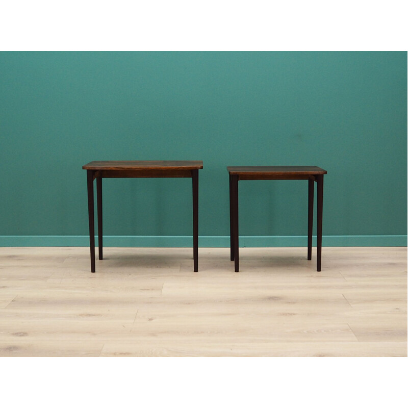 Pair of Vintage rosewood danish nesting tables 1960