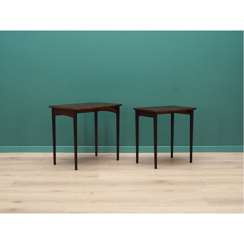 Pair of Vintage rosewood danish nesting tables 1960