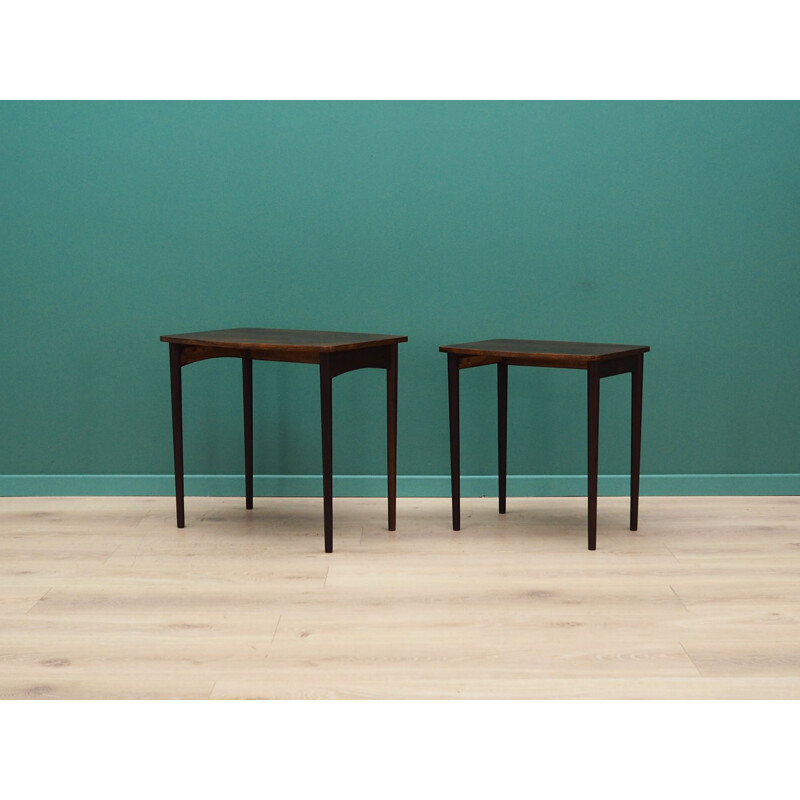 Pair of Vintage rosewood danish nesting tables 1960