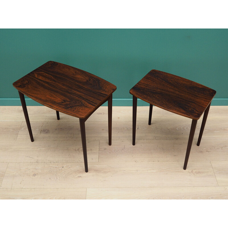 Pair of Vintage rosewood danish nesting tables 1960