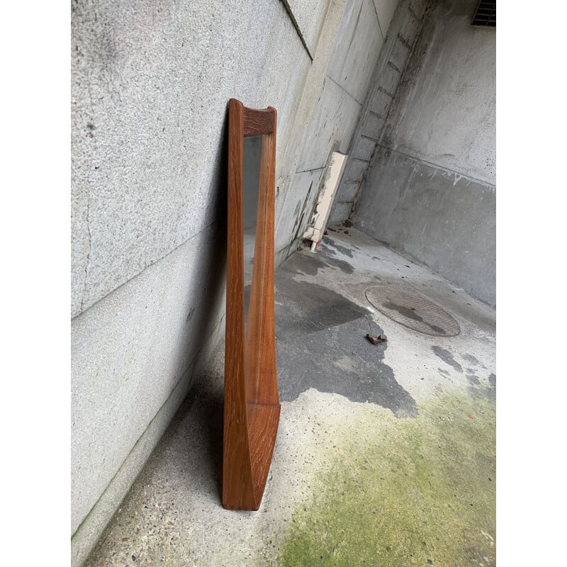 Vintage Danish teak vintage mirror, 1960