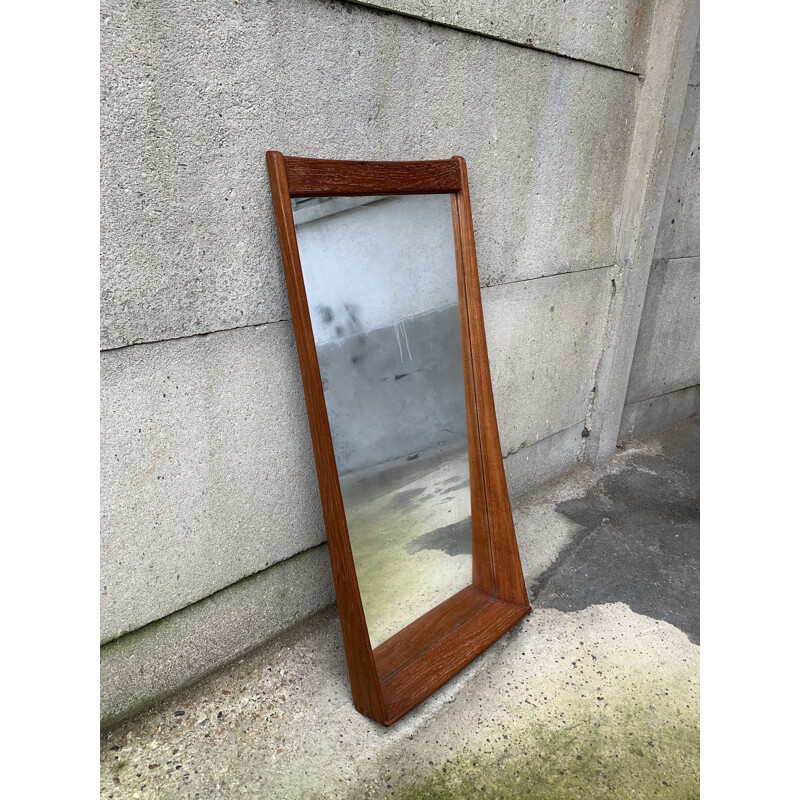 Vintage Danish teak vintage mirror, 1960