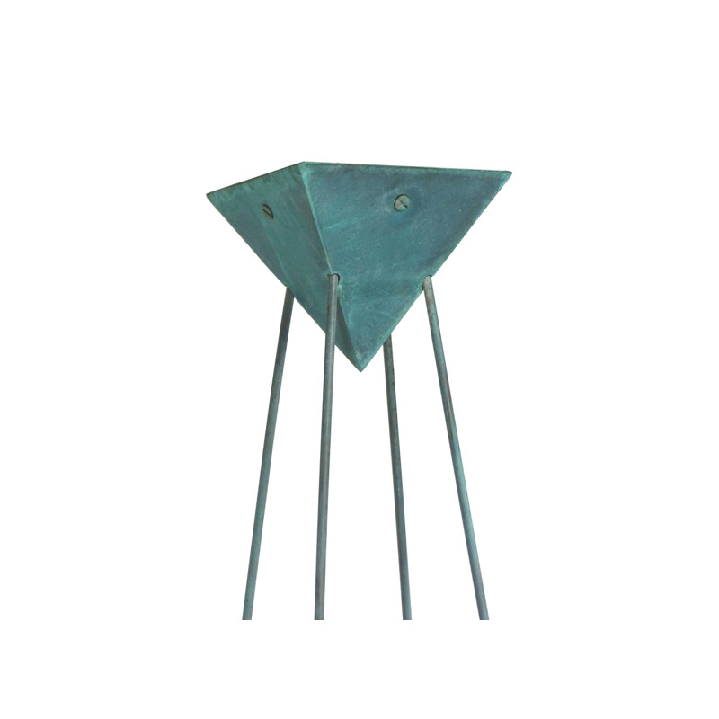 Vintage bronzen en glazen ophanging door Elin Raaberg Nielsen voor Vistosi Murano