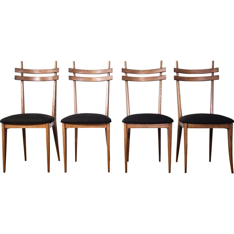 Set of 4 vintage Scandinavian chairs, 1960