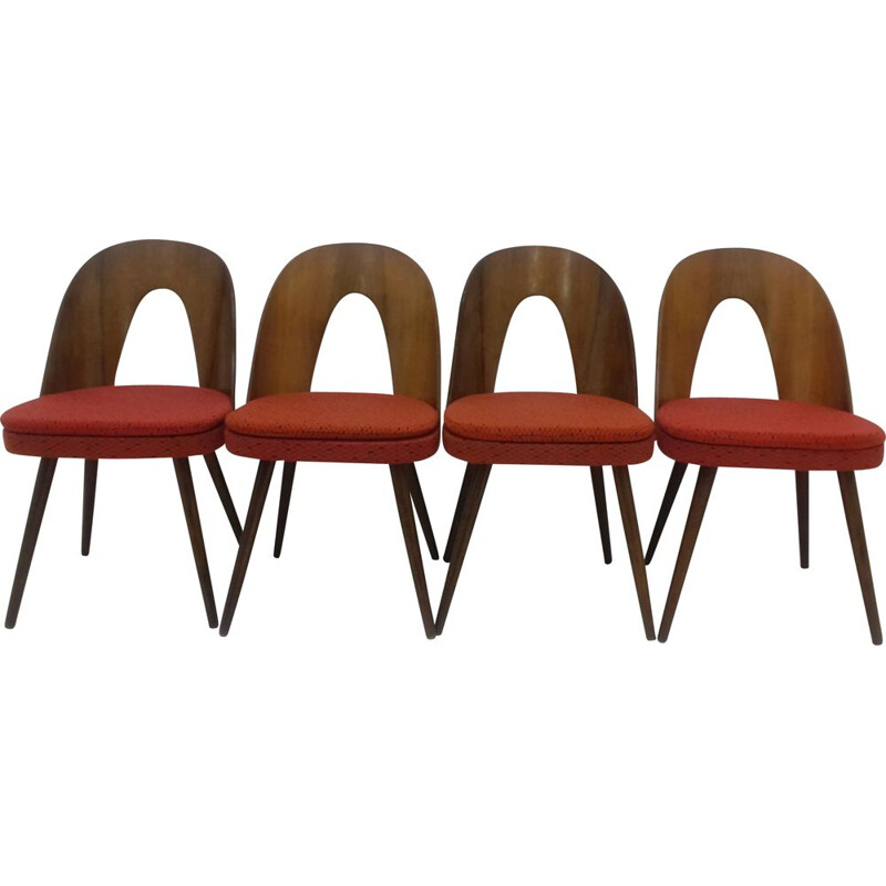 Suite de 4 chaises de salle à manger par Antonín Šuman, 1960