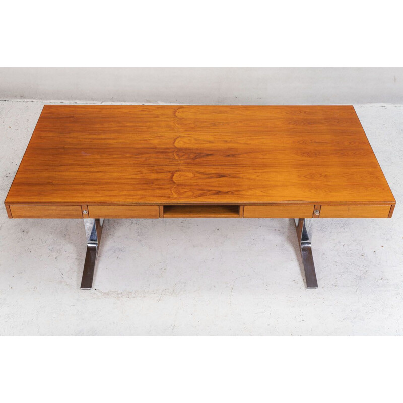 Vintage executive desk in rosewood by Kondor, 1969