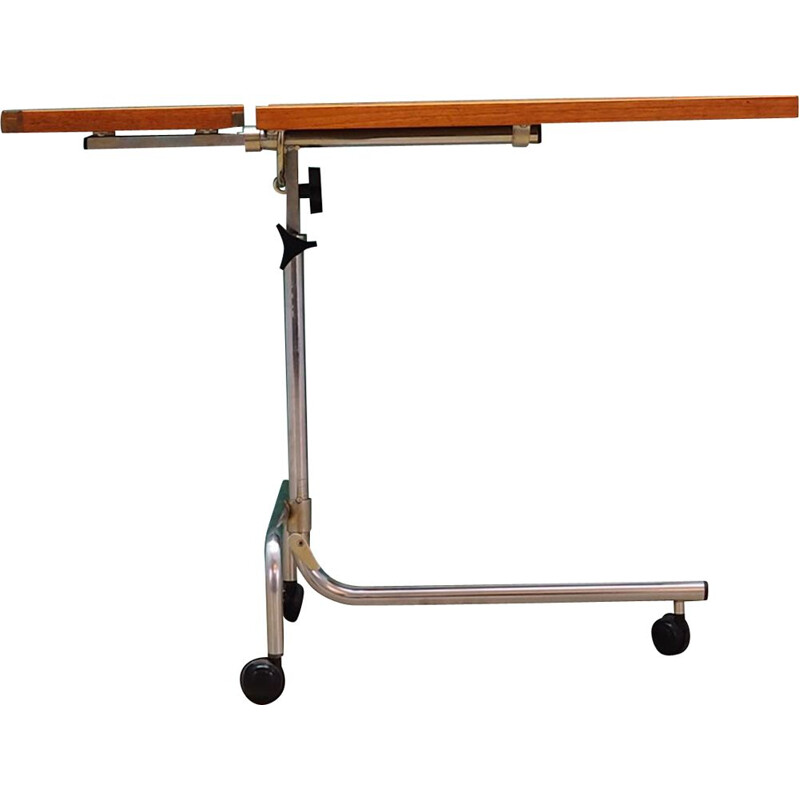 Vintage ajustable drawing table in teak 1960