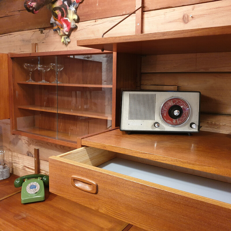 Vintage Danish PS wall system by Randers Møbelfabrik