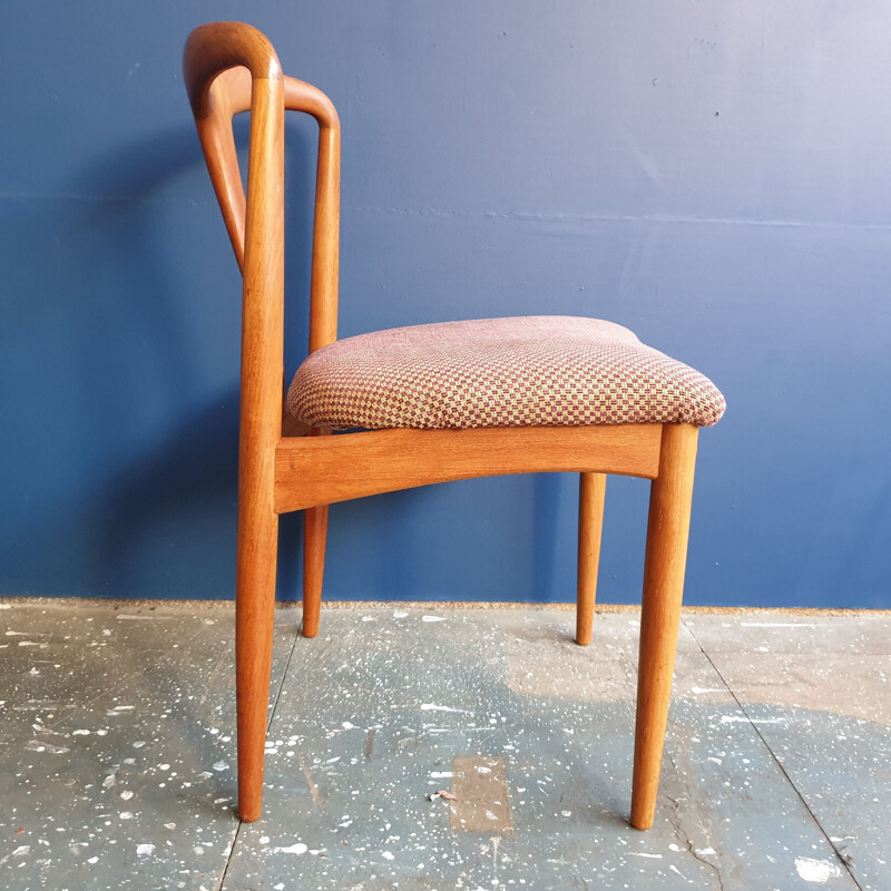Vintage set of 4 Danish teak Juliane dining chairs by Johannes Andersen for Uldum Møbelfabrik