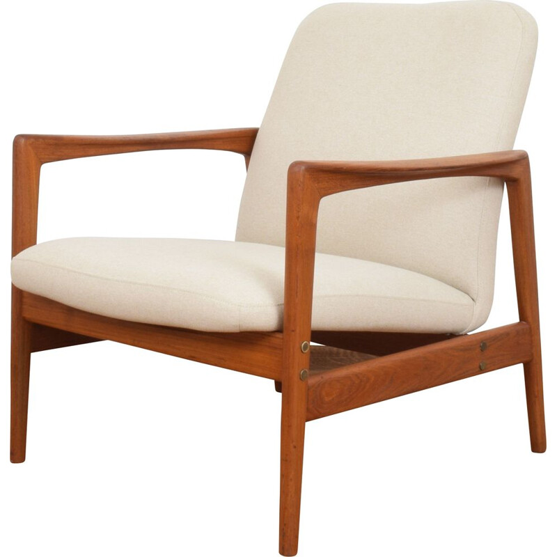 Vintage teak easy chair by Folke Ohlsson for Dux, 1960s