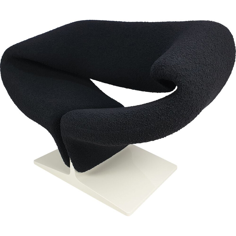 Vintage black Ribbon chair by Pierre Paulin for Artifort, 1960s