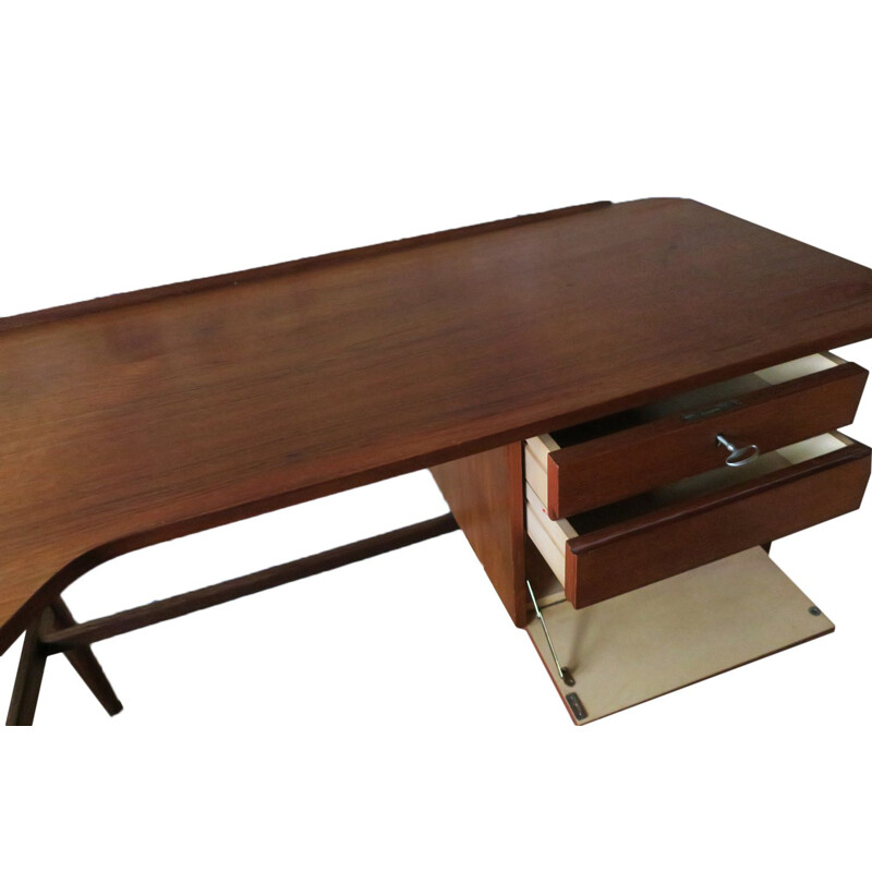 Vintage Danish teak boomerang desk, 1960s