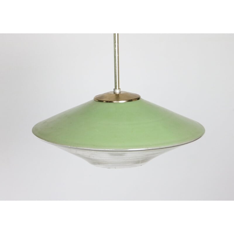 UFO vintage avocado pendant lamp, 1940s