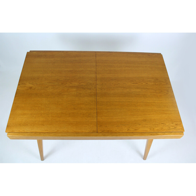 Oak folding dining table by František Jirák for Tatra, 1960s