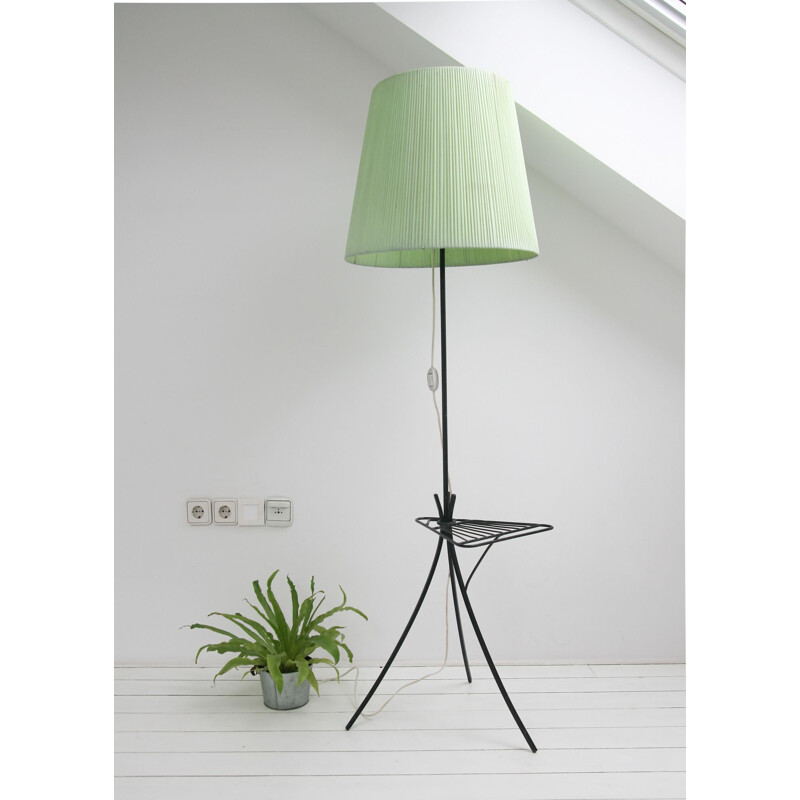 Vintage floor lamp with stand, 1950