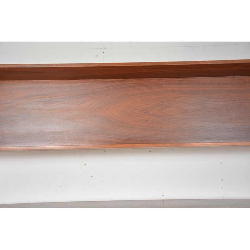 Vintage rosewood wall shelf by Wilhelm Renz