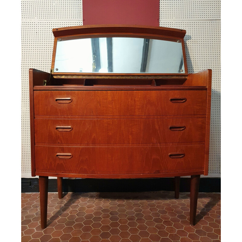 Vintage scandinavian dressing table with 3 drawers, 1960