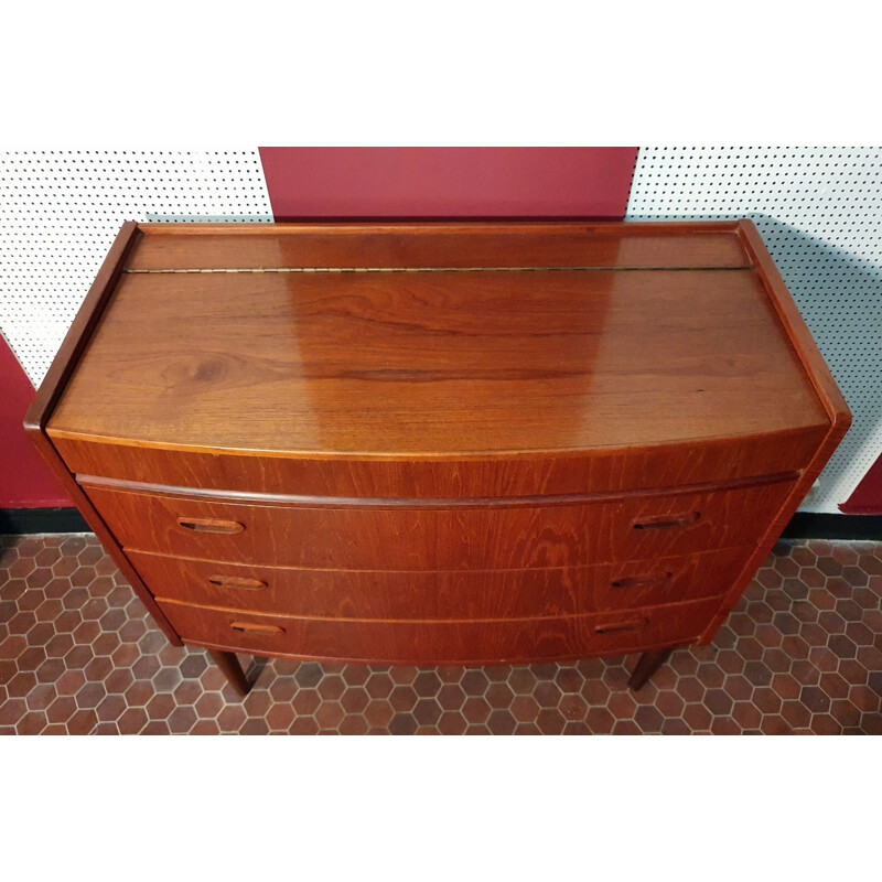 Vintage scandinavian dressing table with 3 drawers, 1960