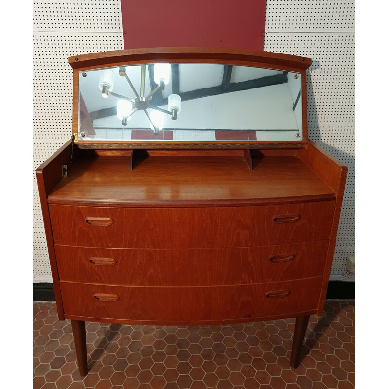 Vintage scandinavian dressing table with 3 drawers, 1960