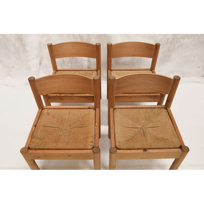 Set of 4 danish vintage dining chairs by Rainer Daumiller for Hirtshals Sawmill, 1970s