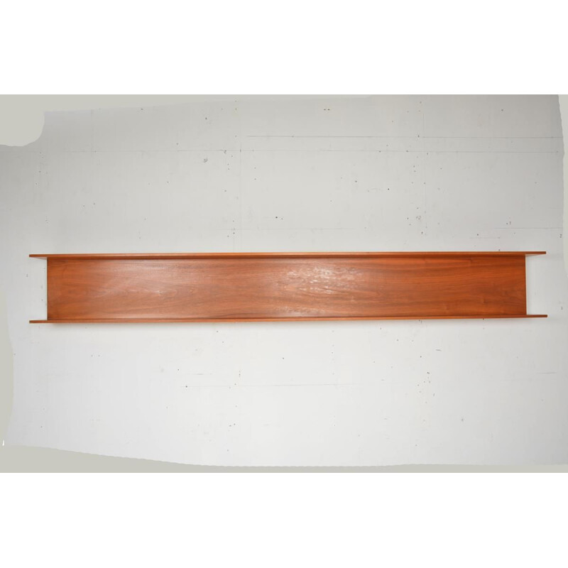 Vintage teak wall shelf by Wilhelm Renz, 1960 