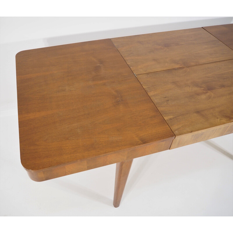 Czech Art Deco vintage dining table by Jindřich Halabala for UP Zavody, 1950s