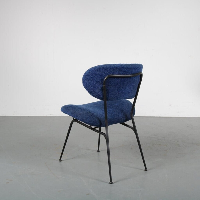 Blue vintage chair, Gastone RINALDI, 1950s