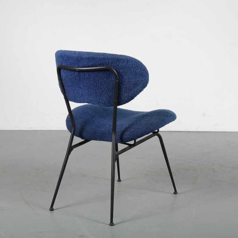 Blue vintage chair, Gastone RINALDI, 1950s