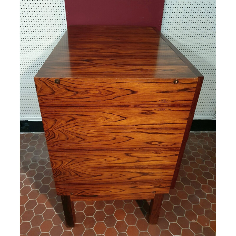 Vintage scandinavian rosewood chest of drawers, 1960