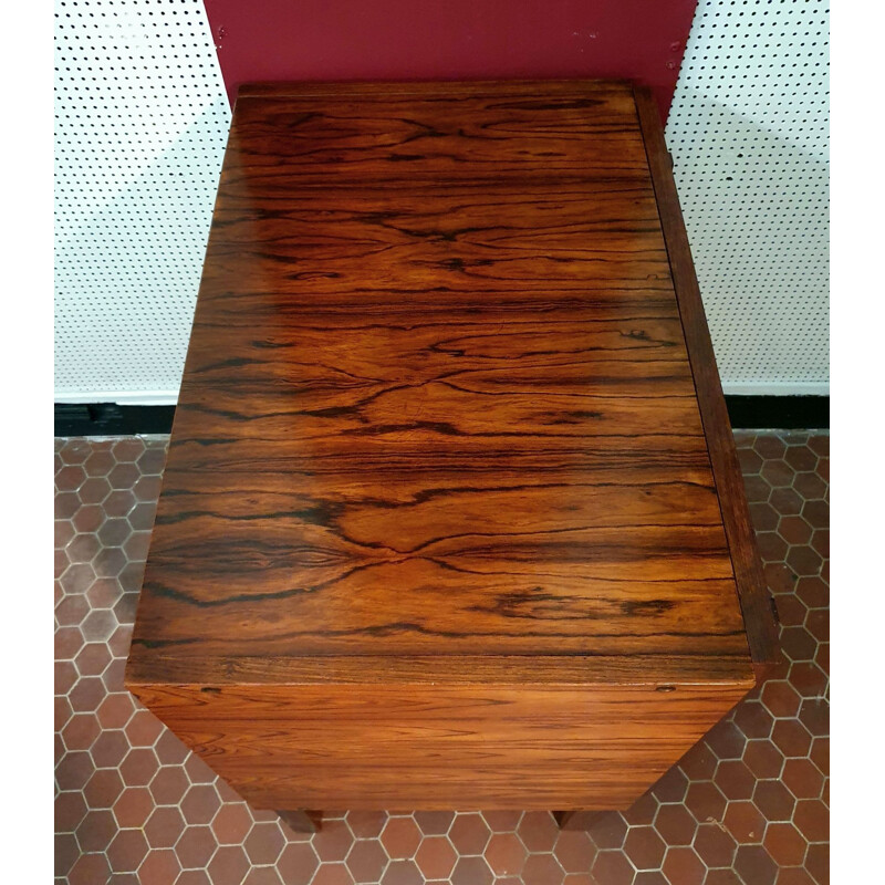 Vintage scandinavian rosewood chest of drawers, 1960